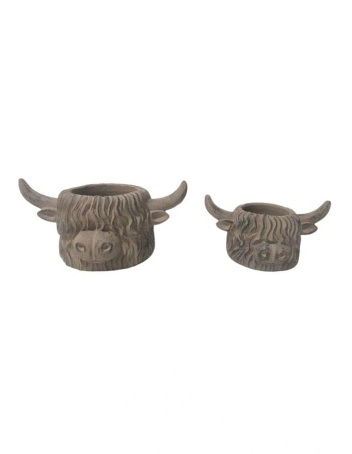 Willow & Silk Studio Hamish Hiland Cow Planter image 2