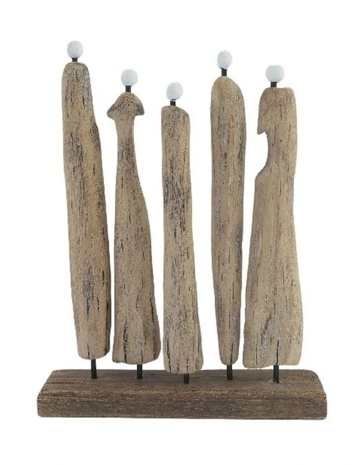 Willow & Silk Family & Friends Statue Handmade Wood/Iron Base 30.5cm image 2