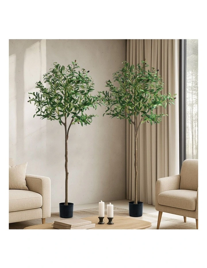 Livsip 2 Pack Artificial Olive Tree Faux Potted Plants 150cm image 4