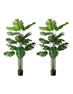 Livsip 2 Pack Artificial Tree 150cm Faux Monstera Deliciosa Plant