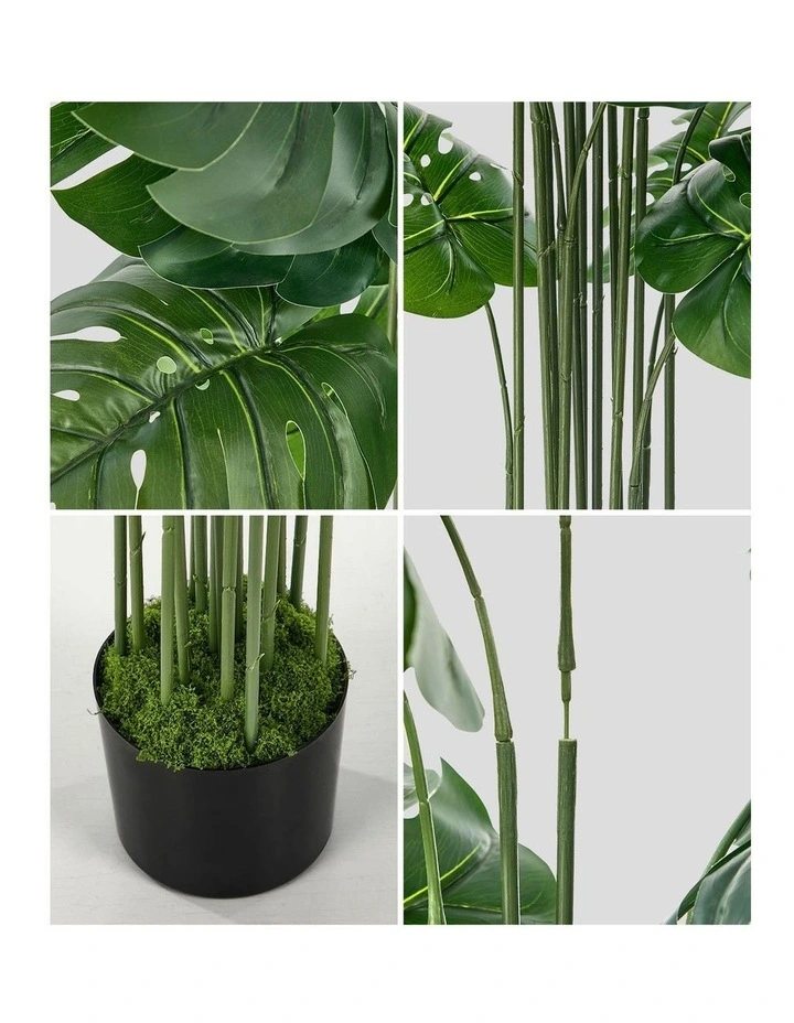 Livsip 2 Pack Artificial Tree 150cm Faux Monstera Deliciosa Plant image 6