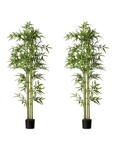 Livsip 2 Pack Artificial Bamboo Tree 150cm Potted Faux Plant