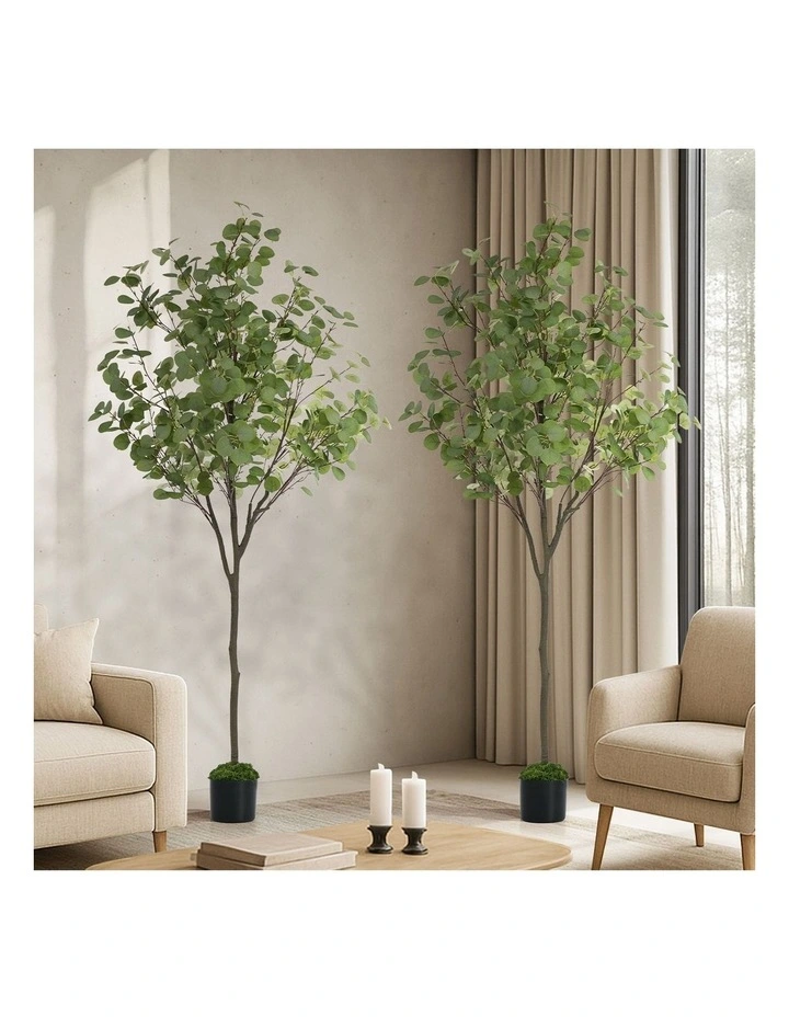 Livsip 2PCS Artificial Eucalyptus Tree 150cm Potted Faux Plant image 4