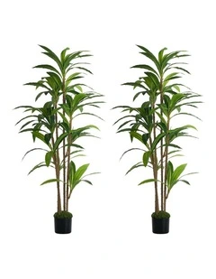 Livsip 2PCS Artificial Dracaena Tree 150cm Potted Faux Plant