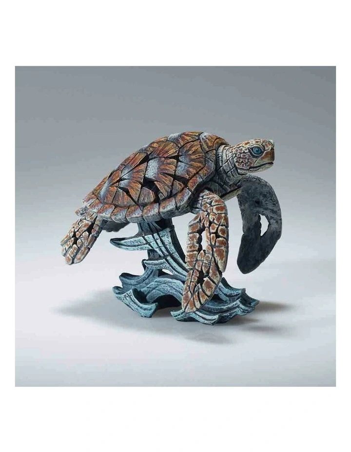 Edge Sculpture - Miniature Sea Turtle - Stone Resin - Garden & Home Decor, 12cm H image 2