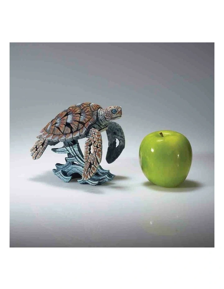 Edge Sculpture - Miniature Sea Turtle - Stone Resin - Garden & Home Decor, 12cm H image 3