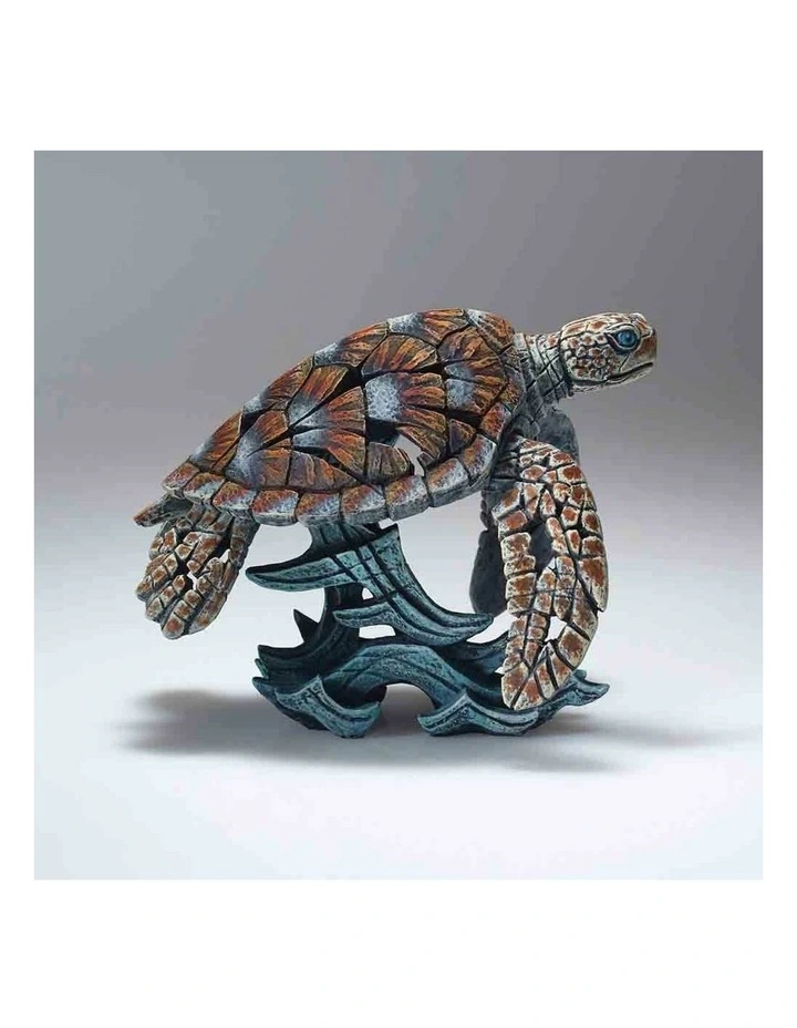 Edge Sculpture - Miniature Sea Turtle - Stone Resin - Garden & Home Decor, 12cm H image 4
