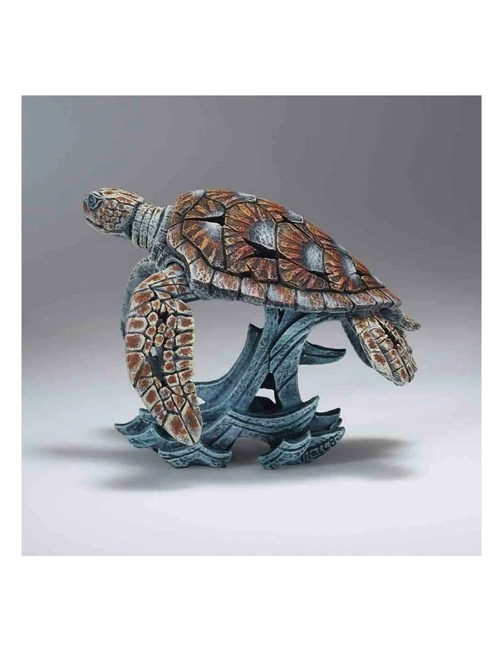 Edge Sculpture - Miniature Sea Turtle - Stone Resin - Garden & Home Decor, 12cm H image 6