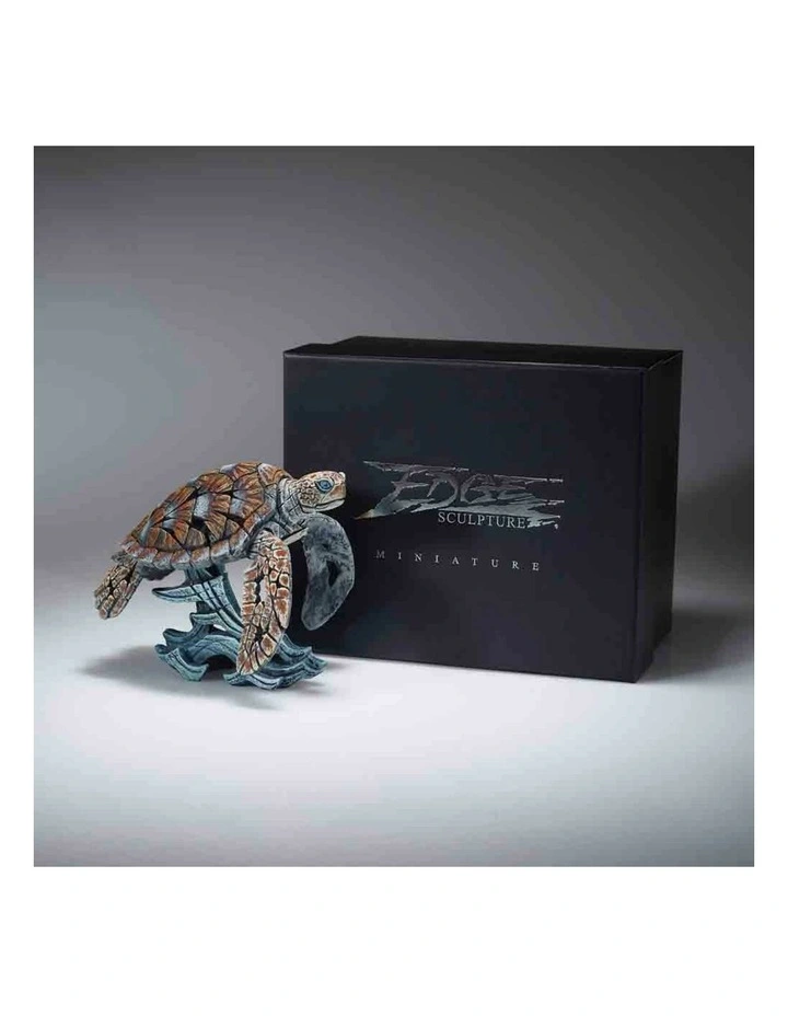 Edge Sculpture - Miniature Sea Turtle - Stone Resin - Garden & Home Decor, 12cm H image 7