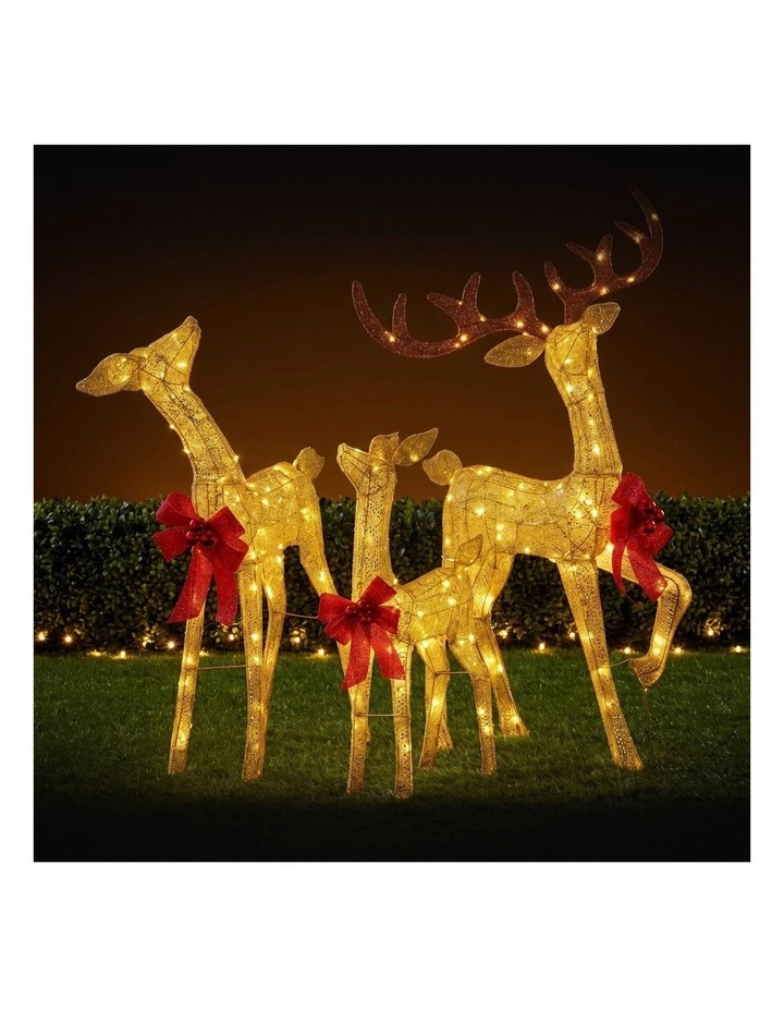 Christabelle 3 Reindeer Family Christmas Light Up Display 1.25m Animated Outdoor Indoor Decoration image 4