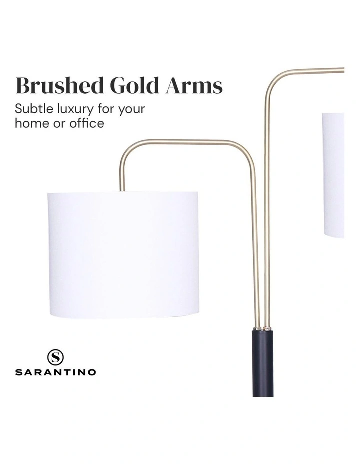 Sarantino Black Metal Task Floor Lamp image 4