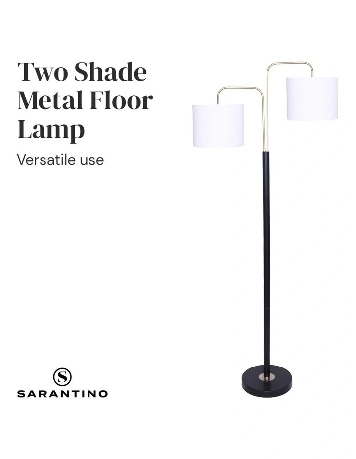 Sarantino Black Metal Task Floor Lamp image 6
