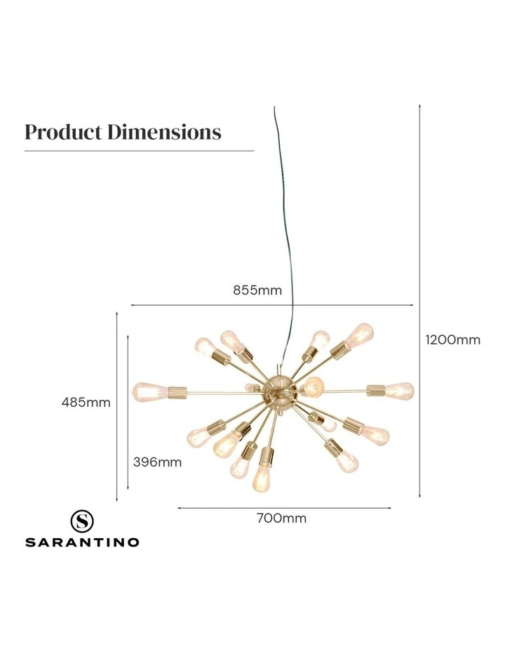 Sarantino 15-Light Hanging Chandelier image 3