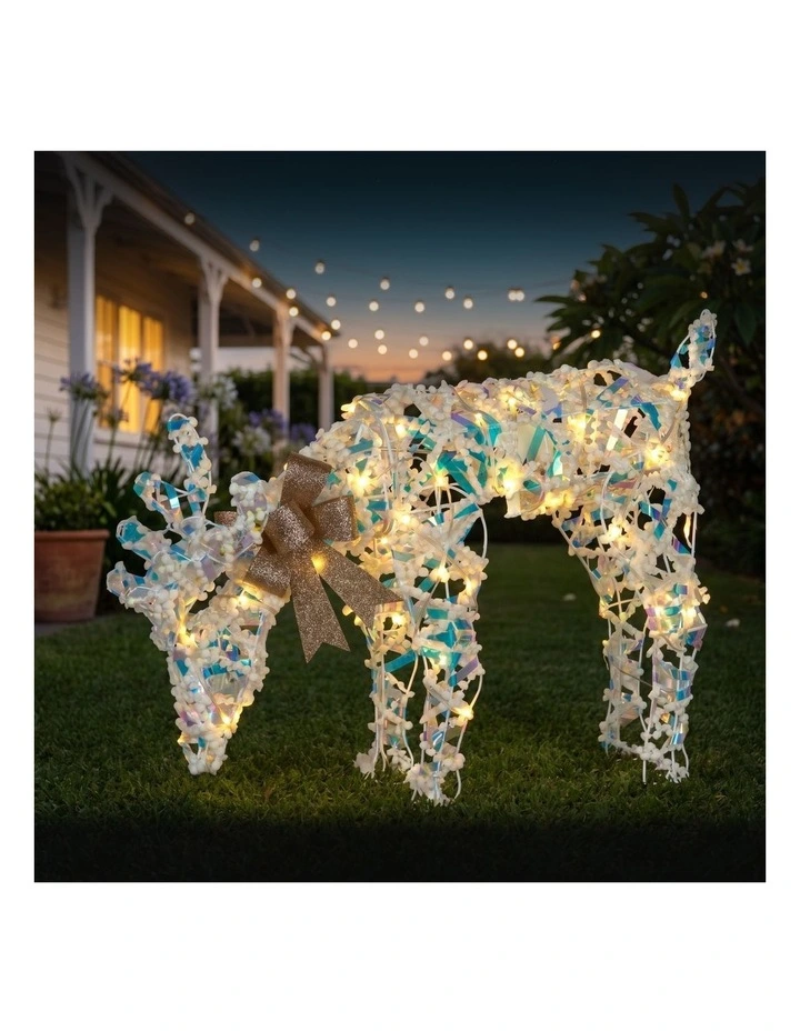 Christabelle 66cm Grazing Reindeer Christmas Light Up Display Animated LED Outdoor Indoor Xmas image 2