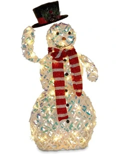 Christabelle 92cm Snowman Christmas Light Up Display Animated LED Outdoor Indoor Yard Lawn Statue