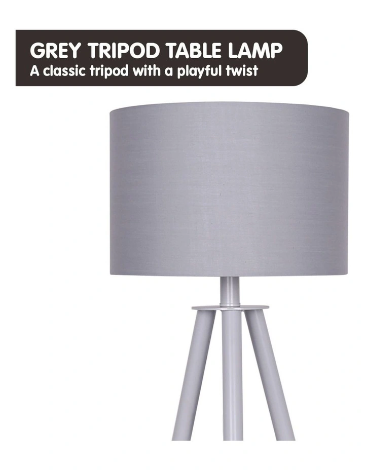 Sarantino Tripod Desk Lamp in Metal & Wood Nordic Minimalist Light image 4