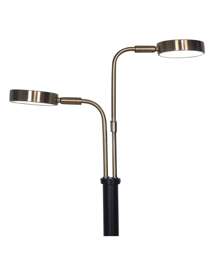 Sarantino LED Metal Table Lamp with 2 Lights Brushed Gold Black Finish image 2