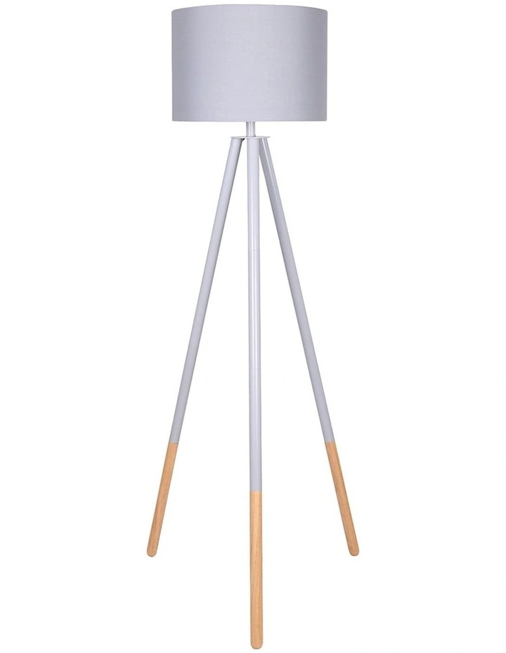 Sarantino Adjustable Height Arc Floor Lamp Antique Brass Shade image 1