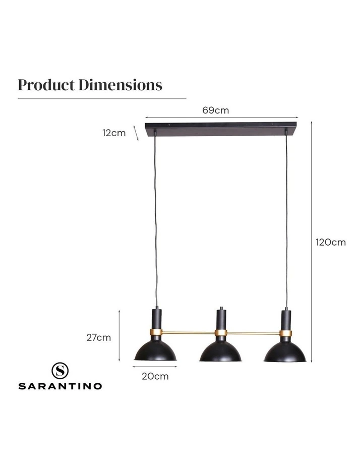 Sarantino 3-Light Hanging Pendant Lamp image 2