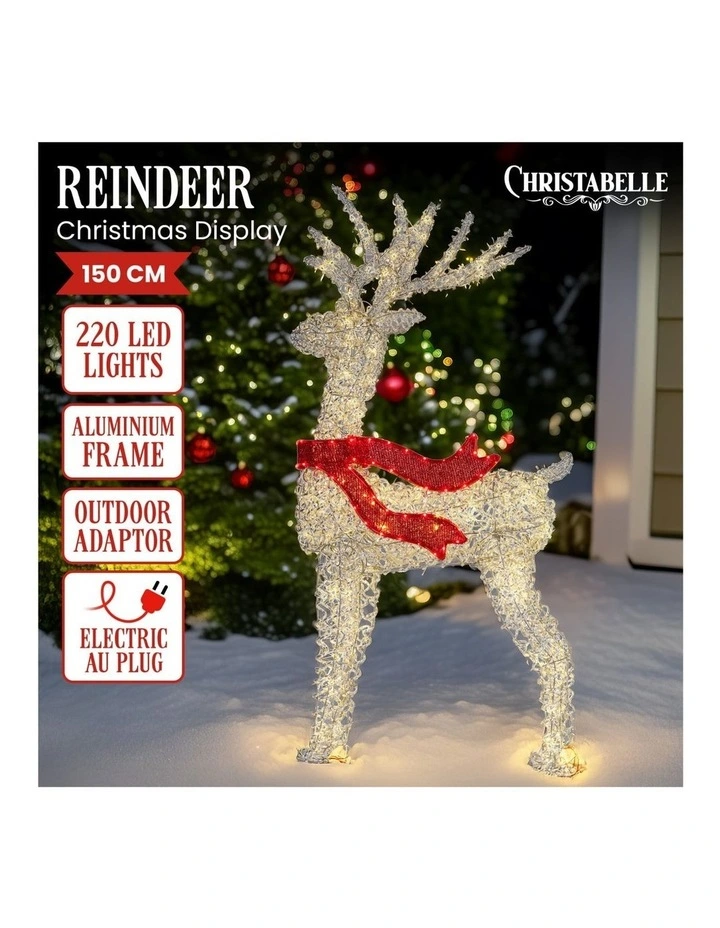 Christabelle 1.5m Christmas Reindeer Outdoor Indoor Display Decoration LED image 3