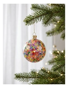 Sherwood Christmas Confetti Sequin Bauble (6 Pack)
