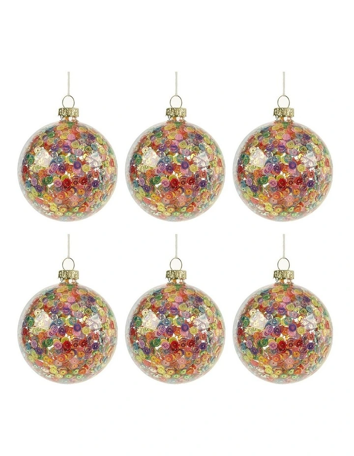 Sherwood Christmas Confetti Sequin Bauble (6 Pack) image 4