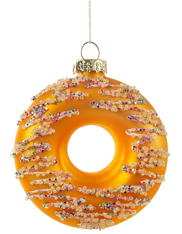 Sherwood Christmas Donuts and Croissants Christmas Ornaments (6 Pack) Gold image 3