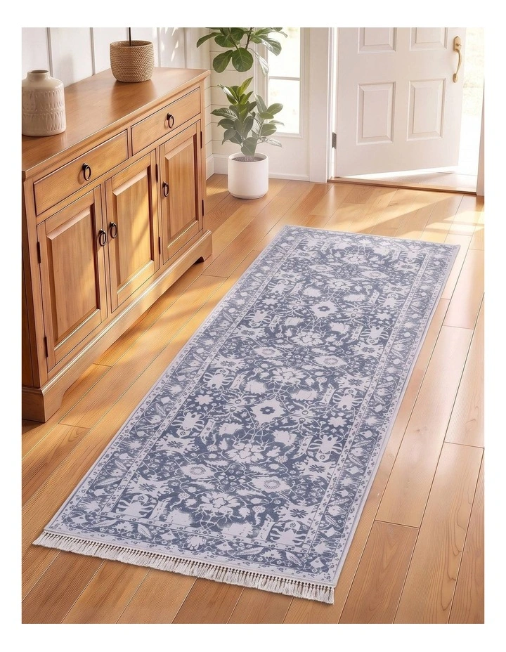 Artiss 60x180cm Runner Rug Hallway Dense Dot Non-Slip Robot Vacuum Friendly Vintage Carpet image 2