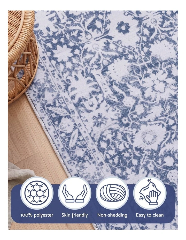 Artiss 60x180cm Runner Rug Hallway Dense Dot Non-Slip Robot Vacuum Friendly Vintage Carpet image 6