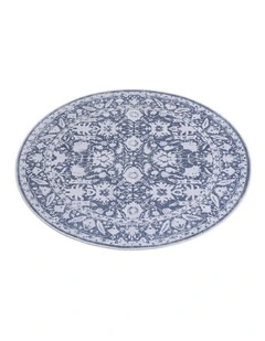 Artiss 120cm Round Rug Living Room Washable Non-Slip Vintage Carpet Polyester Nook Floor