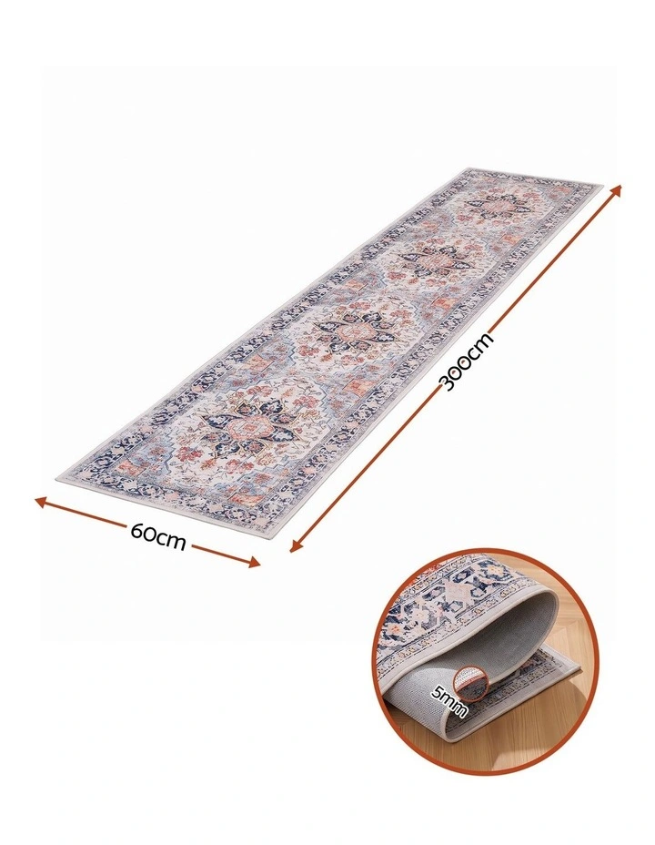 Artiss 60x300cm Runner Rug Living Room Foldable Water-Repellent Non-Shedding Carpet Floor image 3