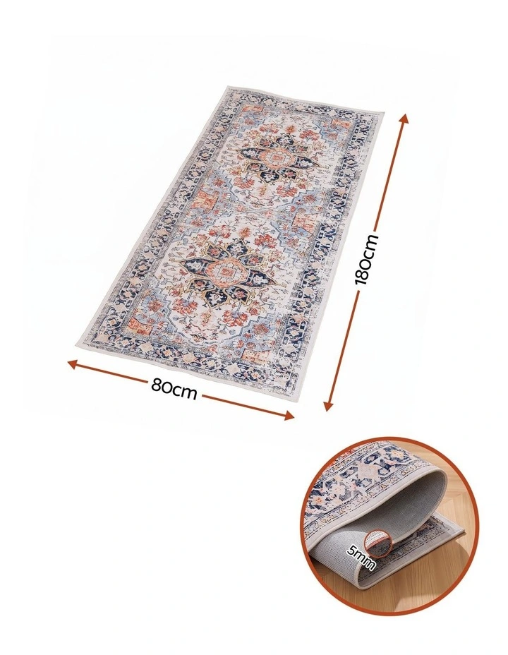 Artiss 80x180cm Runner Rug Living Room Foldable Water-Repellent Non-Shedding Carpet Floor image 3