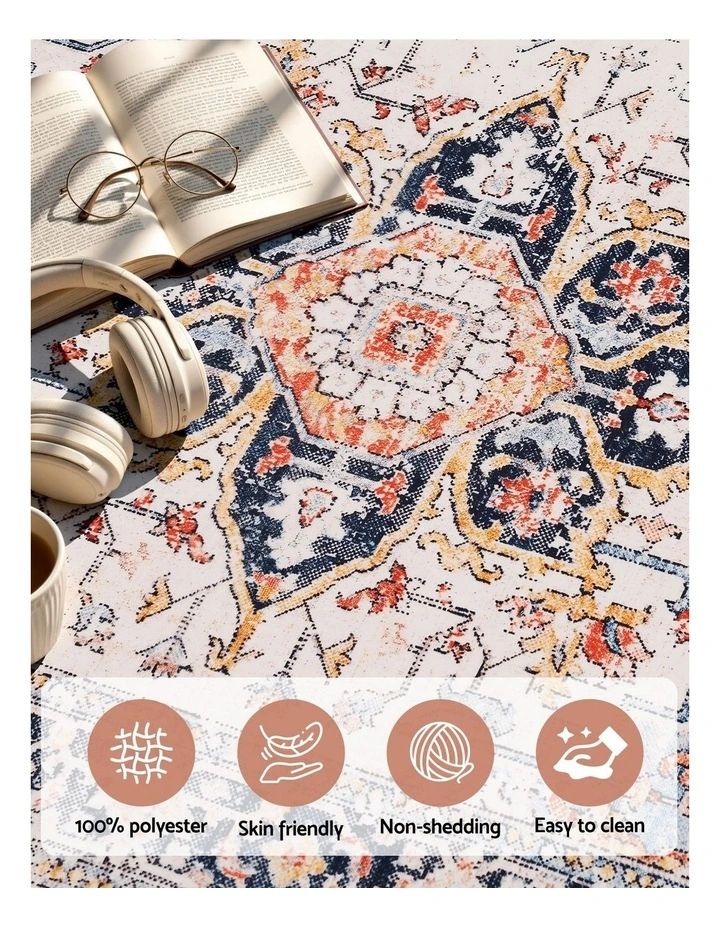 Artiss 80x180cm Runner Rug Living Room Foldable Water-Repellent Non-Shedding Carpet Floor image 6