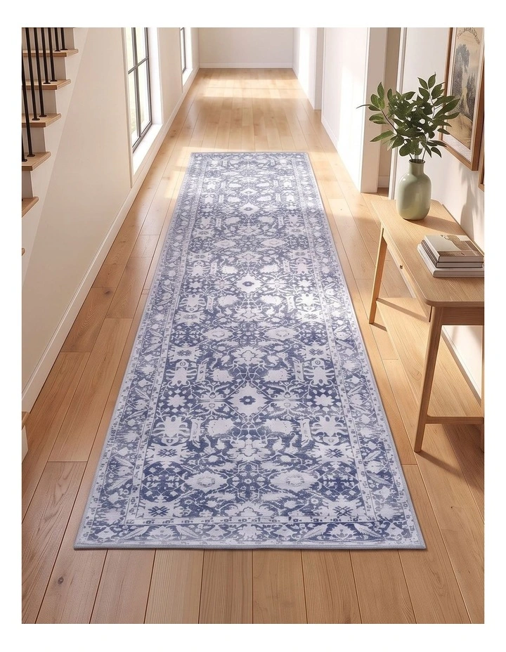 Artiss 60x300cm Runner Rug Hallway Dense Dot Non-Slip Robot Vacuum Friendly Vintage Carpet image 2