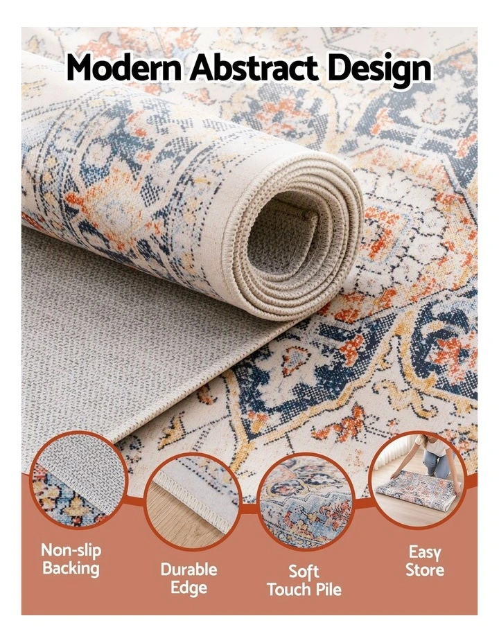 Artiss 60x120cm Runner Rug Living Room Foldable Water-Repellent Non-Shedding Carpet Floor image 5
