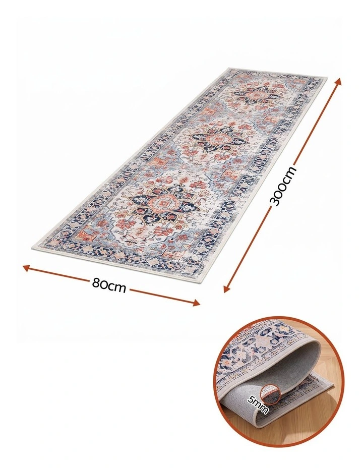 Artiss 80x300cm Runner Rug Living Room Foldable Water-Repellent Non-Shedding Carpet Floor image 3
