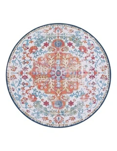 Artiss 160cm Round Rug Living Room Non-Slip 5mm Ultra Thin Washable Vintage Boho Carpet