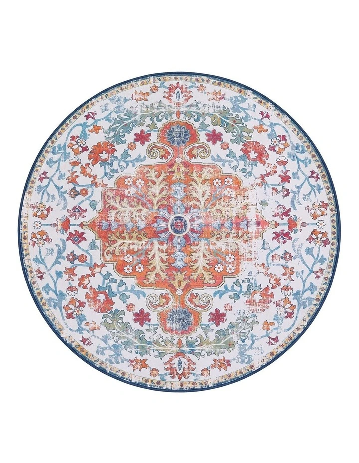 Artiss 160cm Round Rug Living Room Non-Slip 5mm Ultra Thin Washable Vintage Boho Carpet image 1
