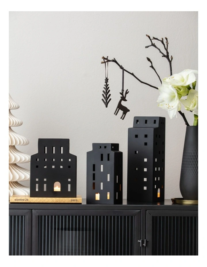 Christmas Chic Hurricane Lamp House, 20cm image 2