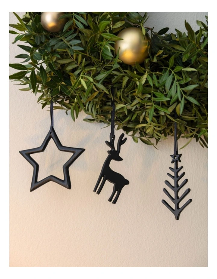 Christmas Chic Decor Hanging Ornament, 3pcs image 2