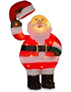 Christabelle 56cm Santa Christmas Light Up Display Animated LED Outdoor Indoor Xmas Decor