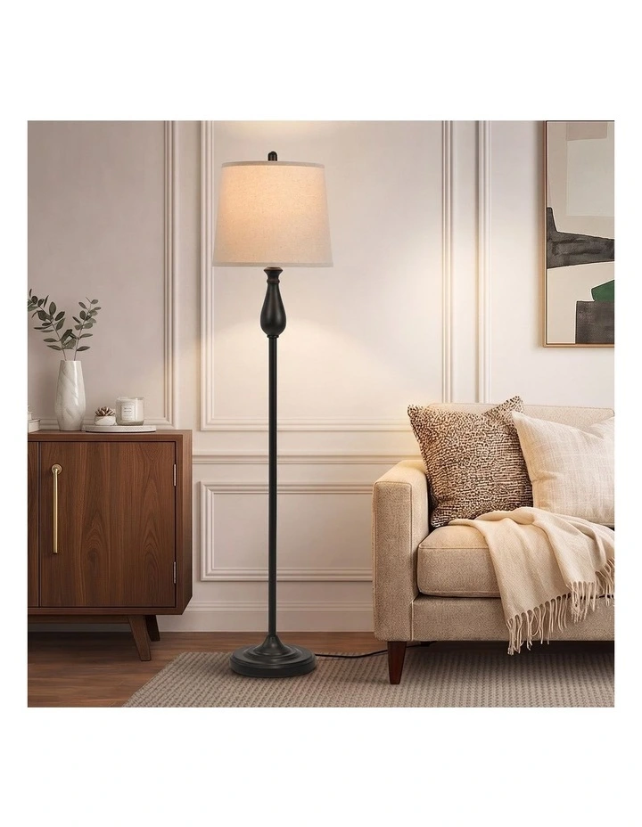 Oikiture Metal Floor lamps Freestanding Reading Lamp Vintage Decorative image 4