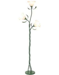 Oikiture 3-light Floor Lamps Freestanding Metal Lamp Acrylic Shade