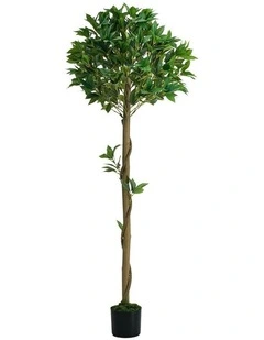Livsip 150cm Artificial Bay Tree Realistic Potted Laurel Ball Topiary Faux Plant