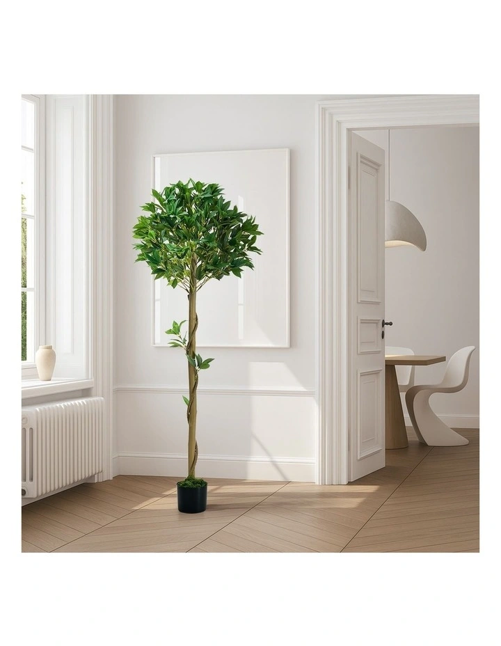 Livsip 150cm Artificial Bay Tree Realistic Potted Laurel Ball Topiary Faux Plant image 7