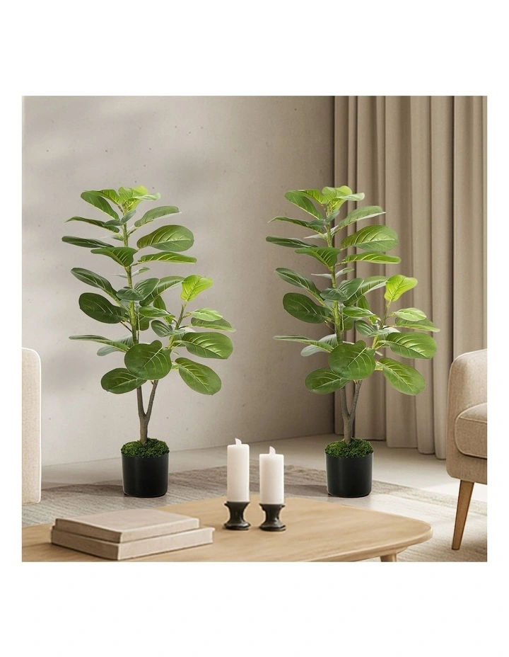 Livsip 2 Pack 95cm Artificial Fiddle Leaf Fig Tree Potted Faux Plant image 4