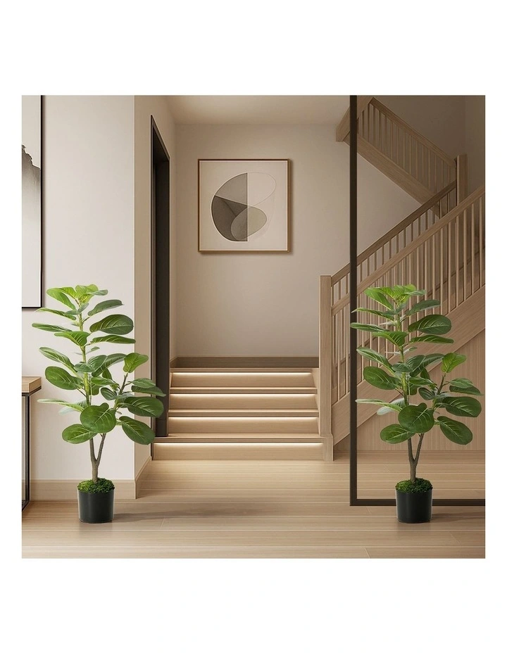 Livsip 2 Pack 95cm Artificial Fiddle Leaf Fig Tree Potted Faux Plant image 7