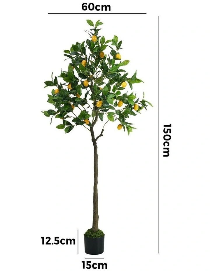 Livsip 150cm Artificial Lemon Tree Realistic Potted Faux Plant image 3
