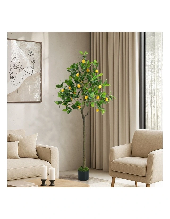 Livsip 150cm Artificial Lemon Tree Realistic Potted Faux Plant image 4