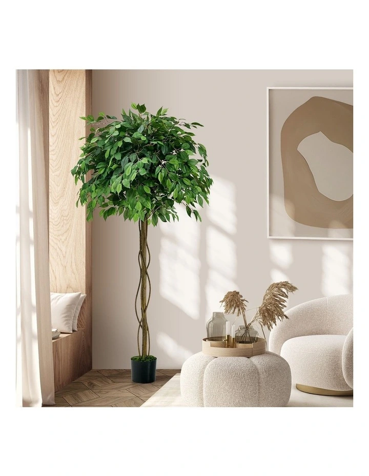 Livsip 180cm Artificial Ficus Tree Realistic Potted Faux Plant image 5